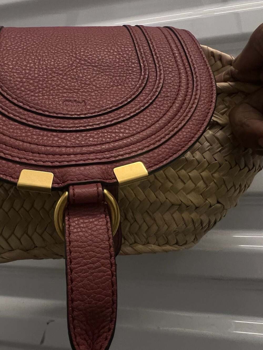Marcie flap tote Chloé Pink in Wicker - 34523661 - Picture 2 of 8